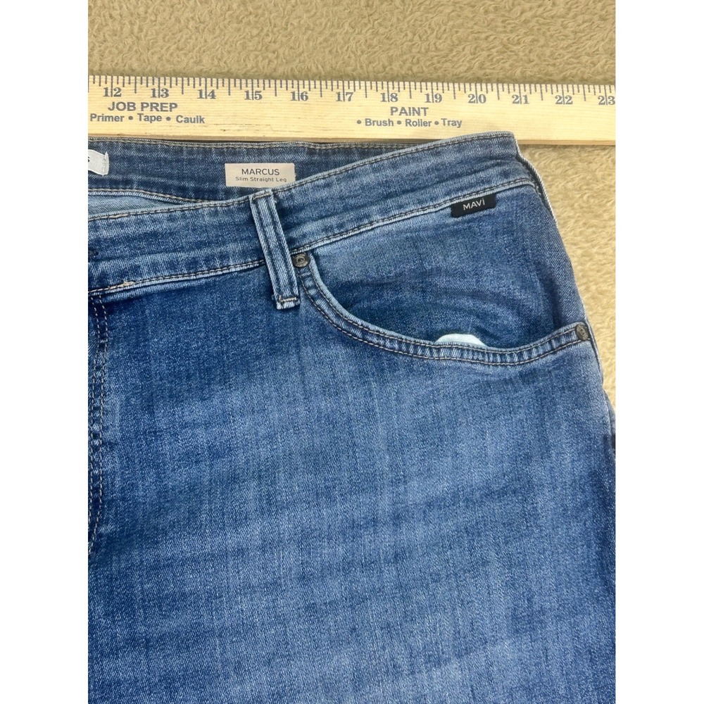 Mavi Jeans‎ Marcus Slim Straight Leg Blue Wash Denim Men's Jeans 42x30 - Picture 3 of 8